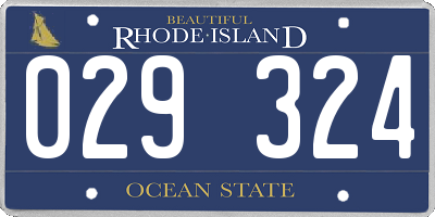 RI license plate 029324