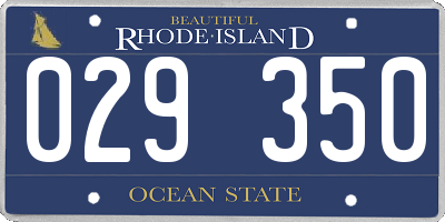 RI license plate 029350