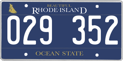 RI license plate 029352