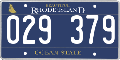 RI license plate 029379