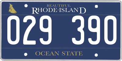 RI license plate 029390