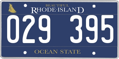 RI license plate 029395