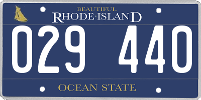 RI license plate 029440