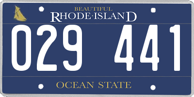 RI license plate 029441