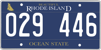 RI license plate 029446