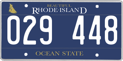 RI license plate 029448