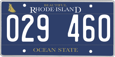 RI license plate 029460