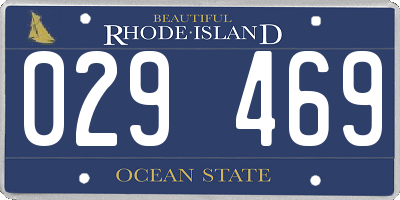 RI license plate 029469