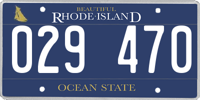 RI license plate 029470