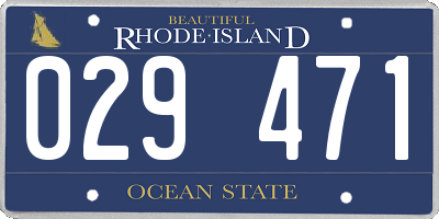 RI license plate 029471