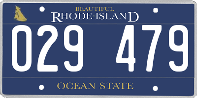 RI license plate 029479