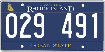 RI license plate 029491