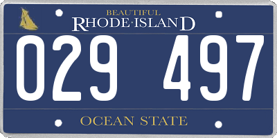 RI license plate 029497