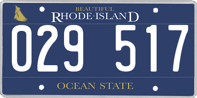 RI license plate 029517