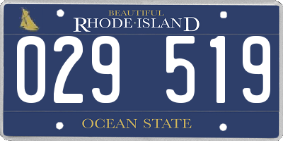 RI license plate 029519
