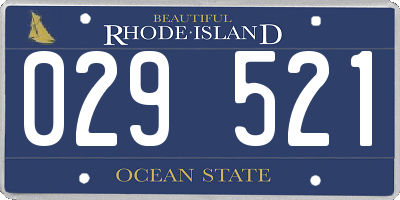 RI license plate 029521