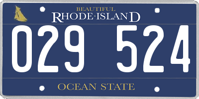 RI license plate 029524