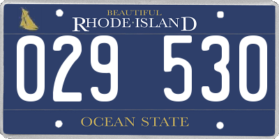 RI license plate 029530