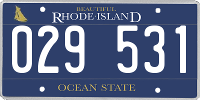 RI license plate 029531