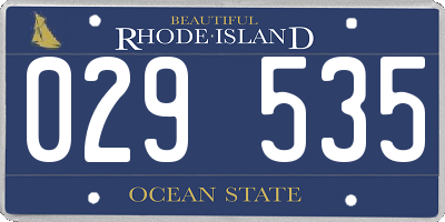 RI license plate 029535