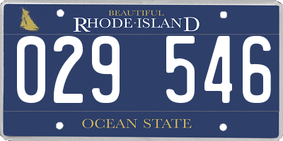 RI license plate 029546