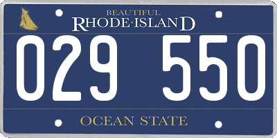 RI license plate 029550