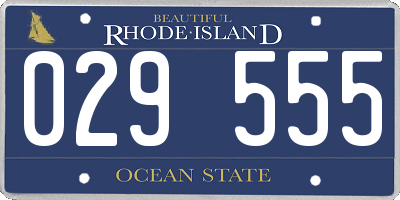 RI license plate 029555