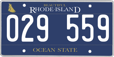 RI license plate 029559