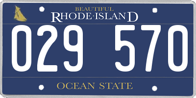 RI license plate 029570