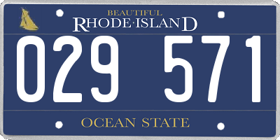 RI license plate 029571
