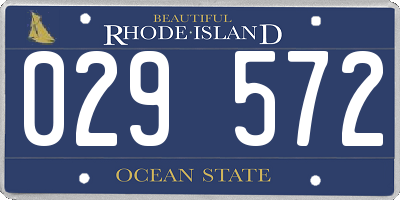 RI license plate 029572