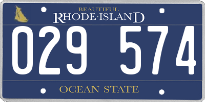 RI license plate 029574