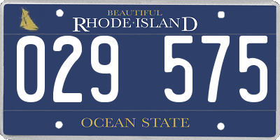 RI license plate 029575