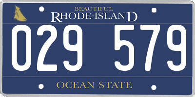 RI license plate 029579