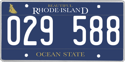 RI license plate 029588
