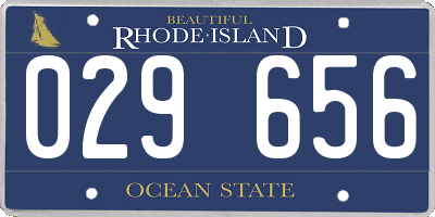 RI license plate 029656