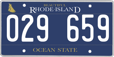 RI license plate 029659