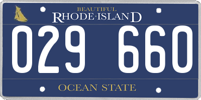 RI license plate 029660