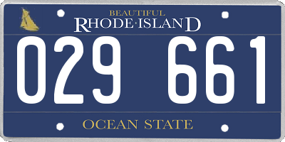 RI license plate 029661