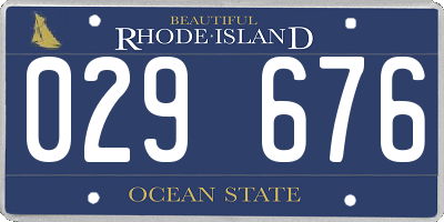 RI license plate 029676