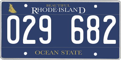 RI license plate 029682