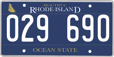 RI license plate 029690