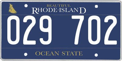 RI license plate 029702