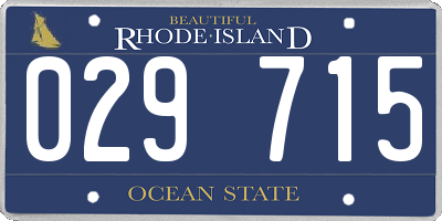 RI license plate 029715