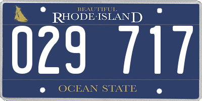 RI license plate 029717