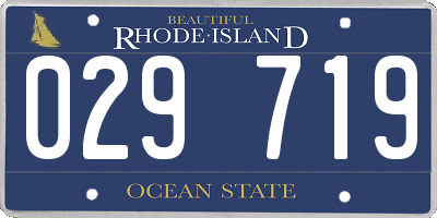 RI license plate 029719