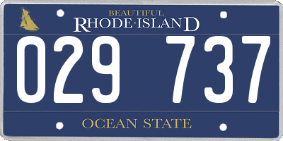 RI license plate 029737