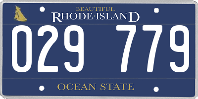 RI license plate 029779