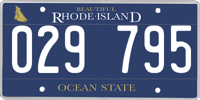 RI license plate 029795