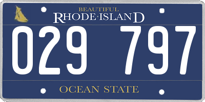 RI license plate 029797